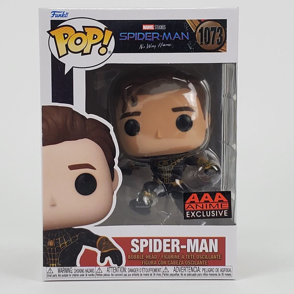 Funko Pop Marvel Spider-Man No Way Home 1073 AAA Anime Exclusive Black Gold Suit